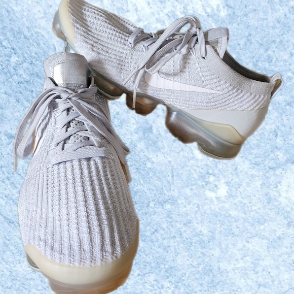 NIKE AIR MOWABB VAPORMAX PLATINUM FLYKNIT 942842-203 SNEAKERS SIZE 8 - Picture 3 of 10